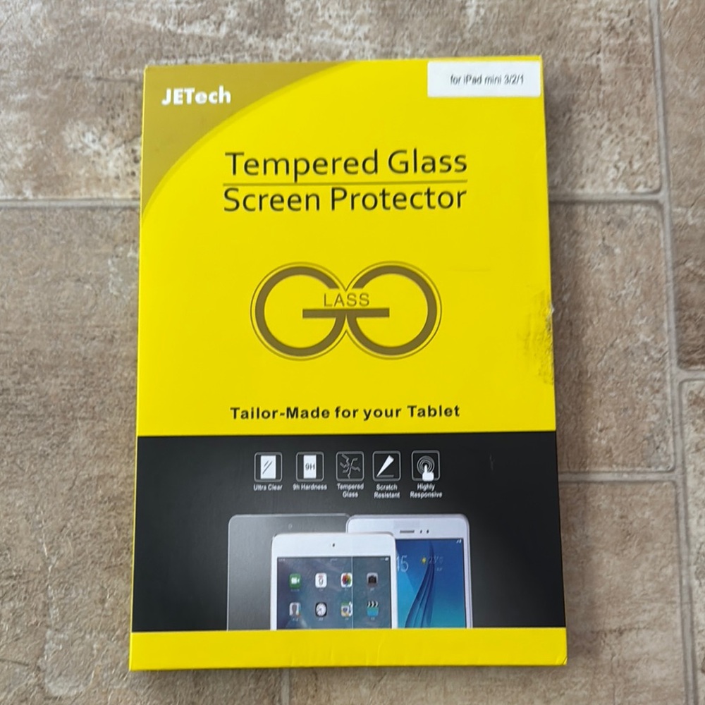 Tempered Glass Screen Protector for iPad Mini 2/3/1 - Yellow
